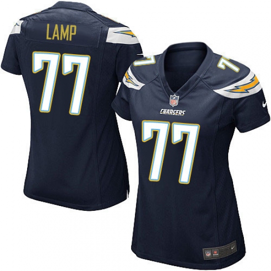 Women's Nike Los Angeles Chargers 77 Forrest Lamp Game Navy Blue Team Color NFL Jersey