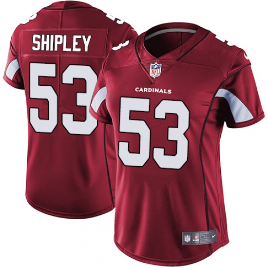 Women's Nike Arizona Cardinals 53 A.Q. Shipley Red Team Color Vapor Untouchable Limited Player NFL Jersey
