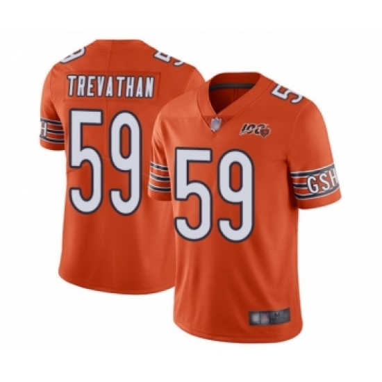 Youth Chicago Bears 59 Danny Trevathan Orange Alternate 100th Season Limited Football Jersey