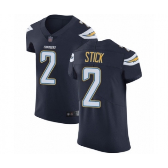 Men's Los Angeles Chargers 2 Easton Stick Navy Blue Team Color Vapor Untouchable Elite Player Football Jersey