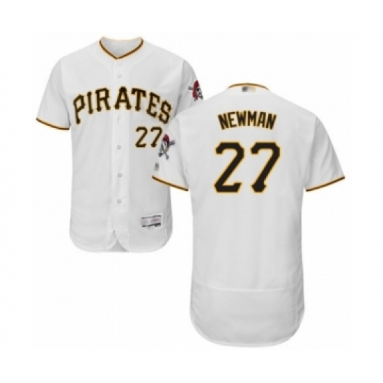 Men's Pittsburgh Pirates 27 Kevin Newman White Home Flex Base Authentic Collection Baseball Player Jersey