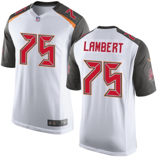 Men's Nike Tampa Bay Buccaneers 75 Davonte Lambert Game White NFL Jersey