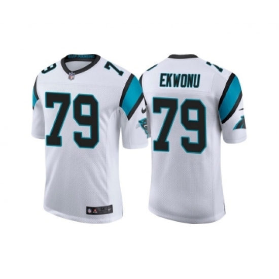 Men's Carolina Panthers 79 Ikem Ekwonu 2022 White Stitched Jersey