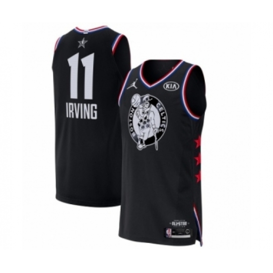 Men's Jordan Boston Celtics 11 Kyrie Irving Authentic Black 2019 All-Star Game Basketball Jersey