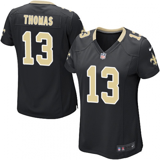 Women's Nike New Orleans Saints 13 Michael Thomas Game Black Team Color NFL Jersey