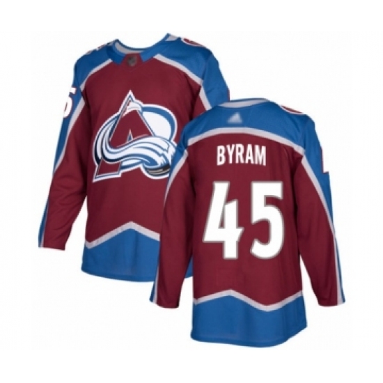 Youth Colorado Avalanche 45 Bowen Byram Authentic Burgundy Red Home Hockey Jersey