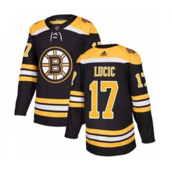 Men's Boston Bruins 17 Milan Lucic Black Stitched Jersey