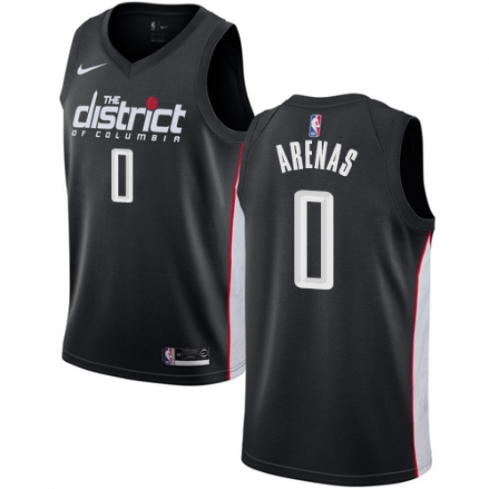 Men's Nike Washington Wizards 0 Gilbert Arenas Swingman Black NBA Jersey - City Edition