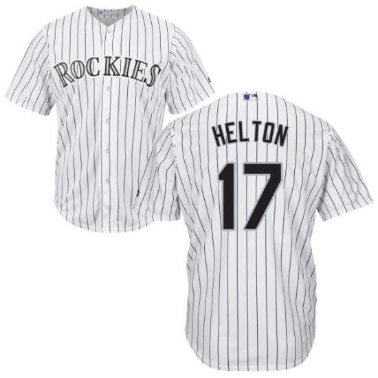 Youth Majestic Colorado Rockies 17 Todd Helton Replica White Home Cool Base MLB Jersey