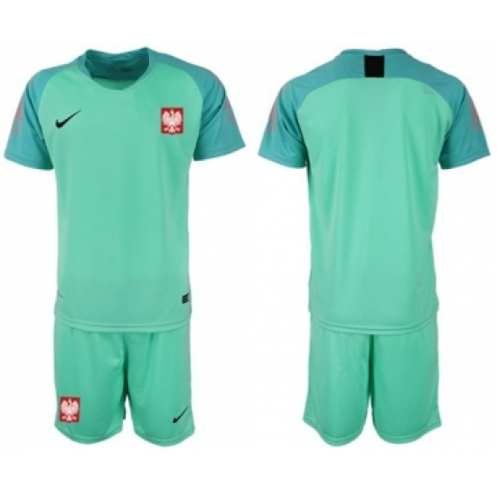 Poland Blank Green Goalkeeper Soccer Country Jersey