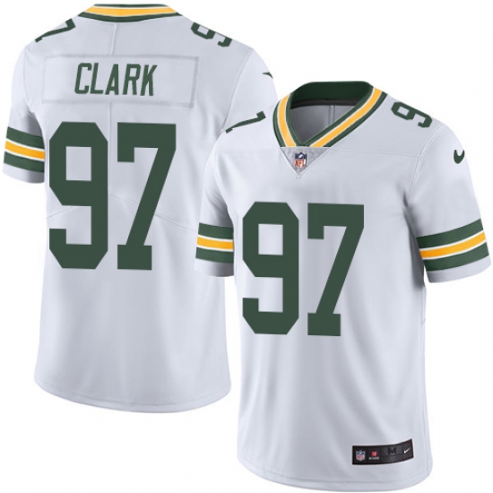 Youth Nike Green Bay Packers 97 Kenny Clark White Vapor Untouchable Limited Player NFL Jersey
