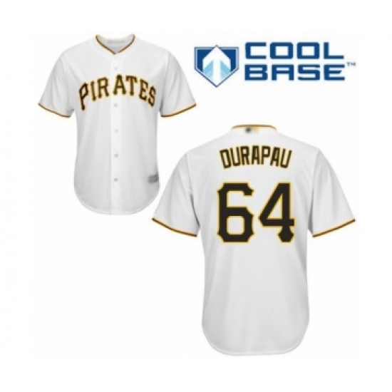 Youth Pittsburgh Pirates 64 Montana DuRapau Authentic White Home Cool Base Baseball Player Jersey