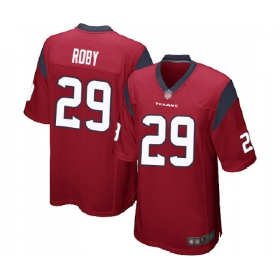 Men's Houston Texans 29 Bradley Roby Game Red Alternate Football Jersey