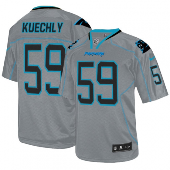 Men's Nike Carolina Panthers 59 Luke Kuechly Elite Lights Out Grey NFL Jersey