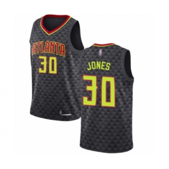 Women's Atlanta Hawks 30 Damian Jones Authentic Black Basketball Jersey - Icon Edition