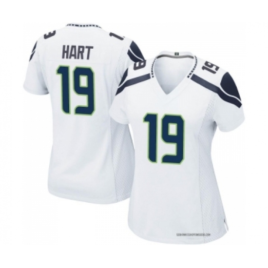 Women's Seattle Seahawks 19 Penny Hart Nike White Game Jersey