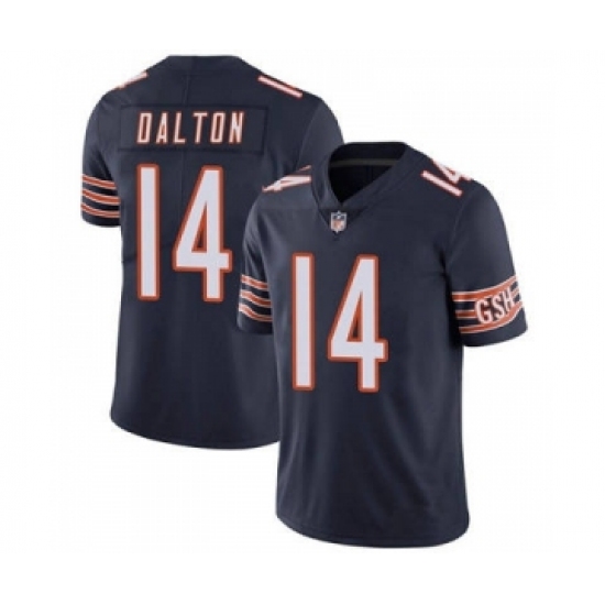 Men's Chicago Bears 14 Andy Dalton Navy Vapor Untouchable Limited Jersey