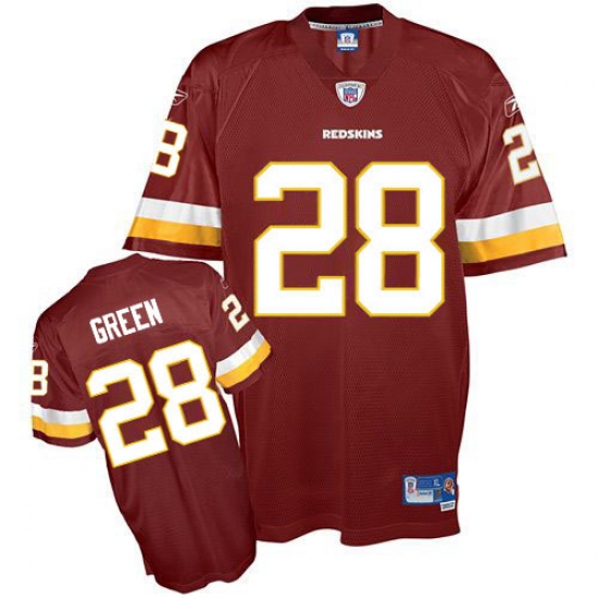 Reebok Washington Redskins 28 Darrell Green Red Team Color Replica Throwback NFL Jersey