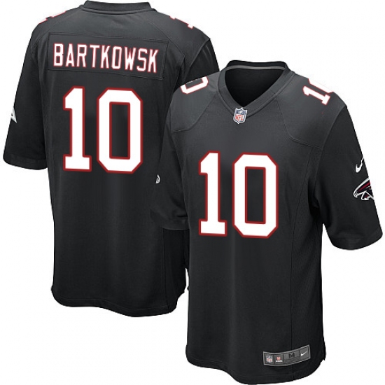 Men's Nike Atlanta Falcons 10 Steve Bartkowski Game Black Alternate NFL Jersey