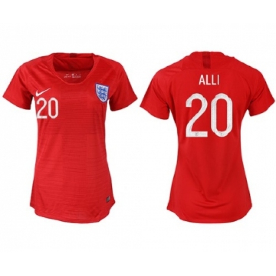 Women's England 20 Alli Away Soccer Country Jersey