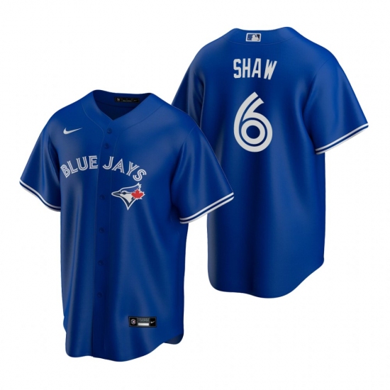 Men's Nike Toronto Blue Jays 6 Travis Shaw Royal Alternate Stitched Baseball Jersey