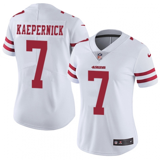 Women's Nike San Francisco 49ers 7 Colin Kaepernick Elite White NFL Jersey