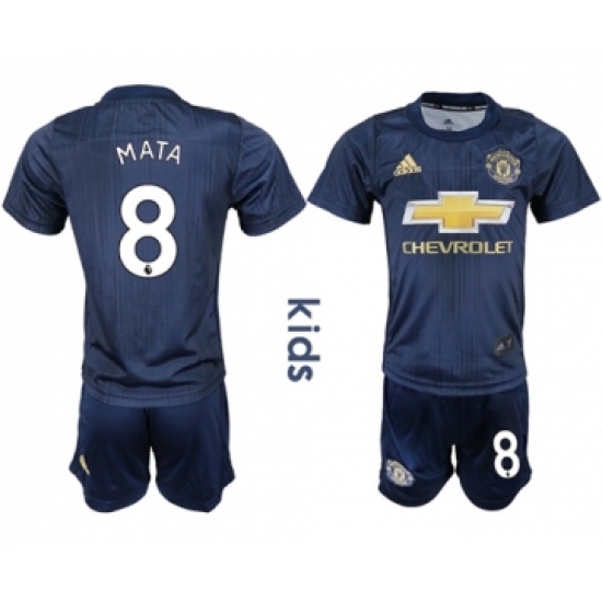 Manchester United 8 Mata Third Kid Soccer Club Jersey