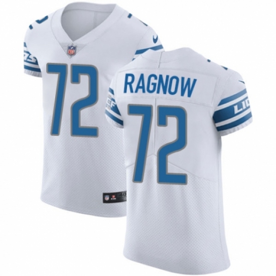 Men's Nike Detroit Lions 72 Frank Ragnow White Vapor Untouchable Elite Player NFL Jersey