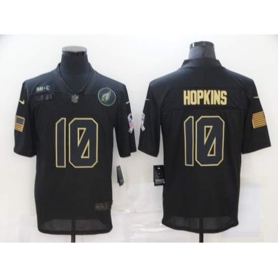 Men's Arizona Cardinals 10 DeAndre Hopkins Black Nike 2020 Salute To Service Limited Jersey