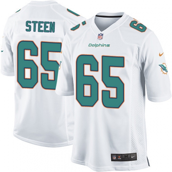 Men's Nike Miami Dolphins 65 Anthony Steen Game White NFL Jersey