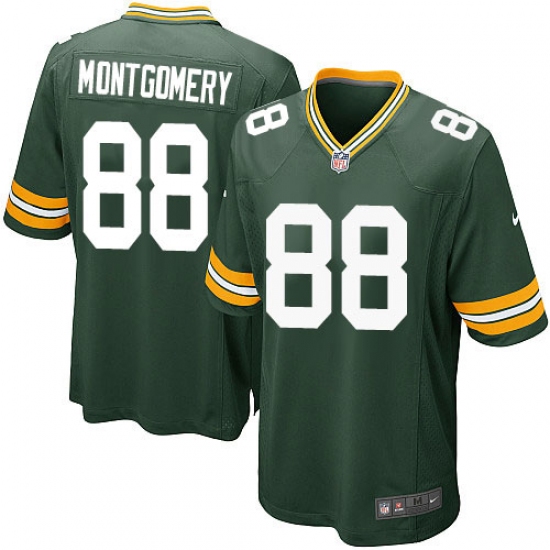 Men's Nike Green Bay Packers 88 Ty Montgomery Game Green Team Color NFL Jersey