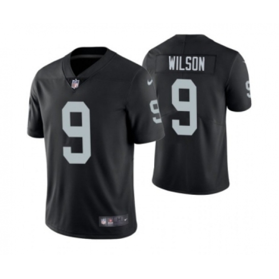 Men's Las Vegas Raiders 9 Tyree Wilson Black 2023 Draft Vapor Limited Stitched Football Jersey
