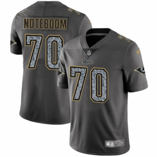 Men's Nike Los Angeles Rams 70 Joseph Noteboom Gray Static Vapor Untouchable Limited NFL Jersey