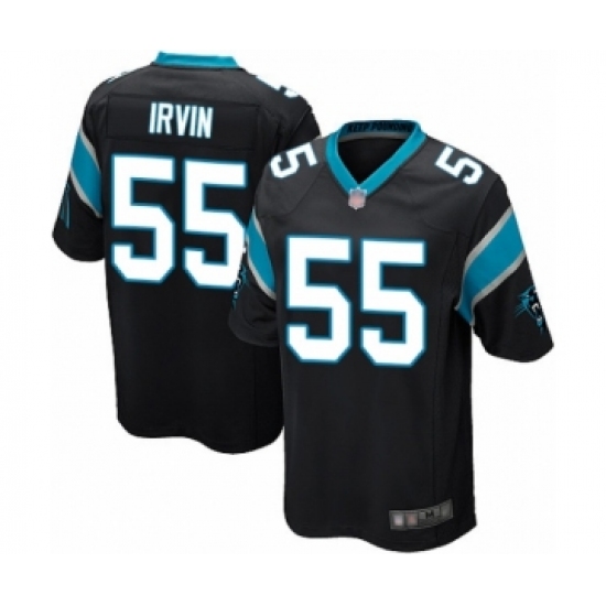 Men's Carolina Panthers 55 Bruce Irvin Game Black Team Color Football Jersey