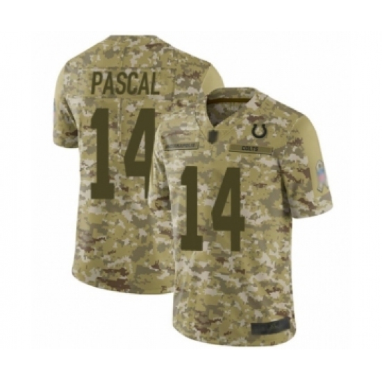 Men's Indianapolis Colts 14 Zach Pascal Limited Camo 2018 Salute to Service Football Jersey