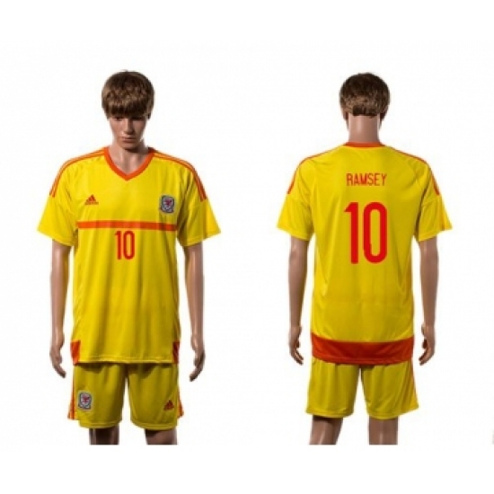 Wales 10 Ramsey Away Soccer Country Jersey