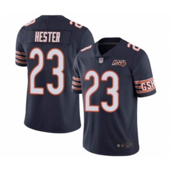 Youth Chicago Bears 23 Devin Hester Navy Blue Team Color 100th Season Limited Football Jersey