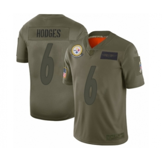 Men's Pittsburgh Steelers 6 Devlin Hodges Limited Camo 2019 Salute to Service Football Jersey