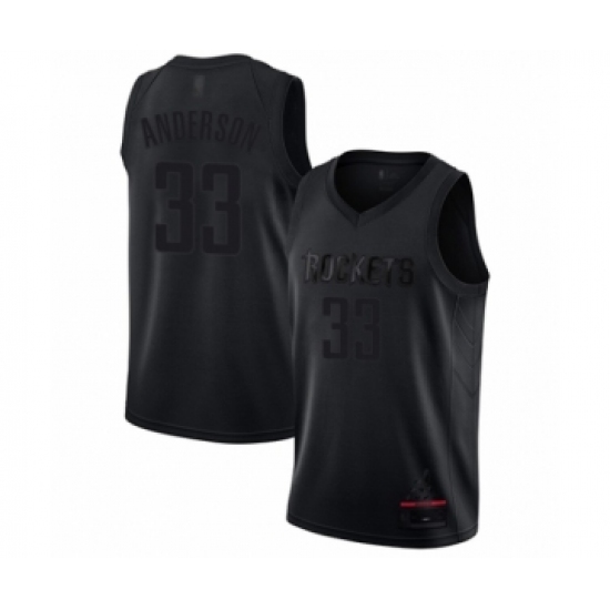 Men's Houston Rockets 33 Ryan Anderson Swingman Black MVP Basketball Jersey