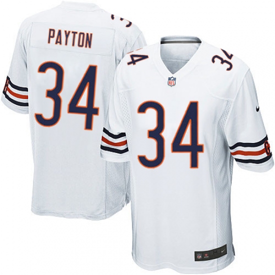 Men's Nike Chicago Bears 34 Walter Payton Game White NFL Jersey