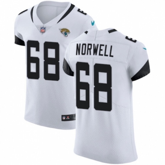 Men's Nike Jacksonville Jaguars 68 Andrew Norwell White Vapor Untouchable Elite Player NFL Jersey