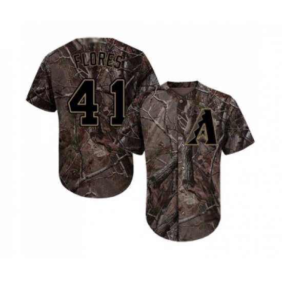 Youth Arizona Diamondbacks 41 Wilmer Flores Authentic Camo Realtree Collection Flex Base Baseball Jersey