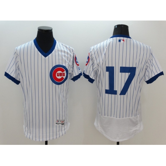 Men's Chicago Cubs 17 Kris Bryant Authentic White Jersey