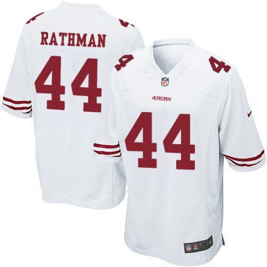 Men's Nike San Francisco 49ers 44 Tom Rathman Game White NFL Jersey