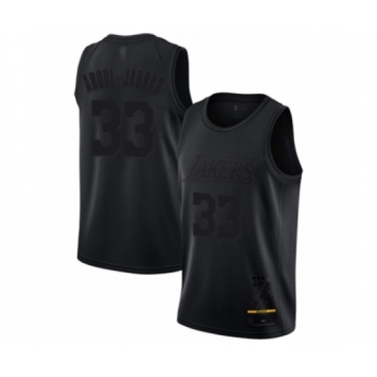 Men's Los Angeles Lakers 33 Kareem Abdul-Jabbar Swingman Black MVP Basketball Jersey