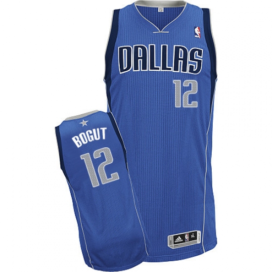 Men's Dallas Mavericks 12 Andrew Bogut NBA Royal Blue Road Jersey