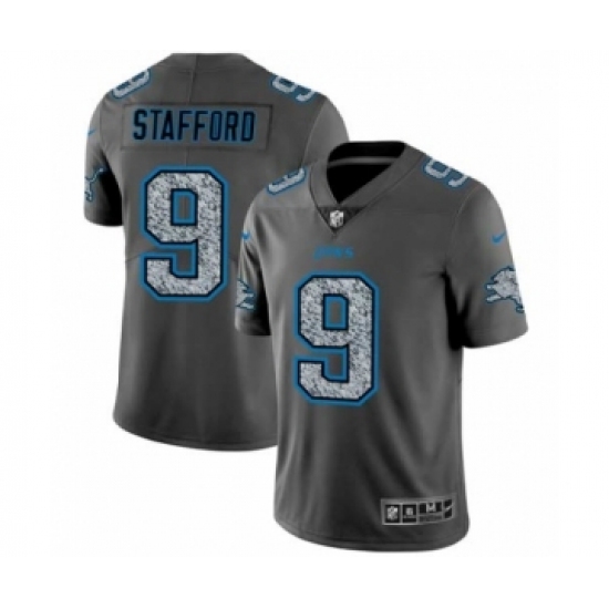 Men's Detroit Lions 9 Matthew Stafford Limited Gray Static Fashion Limited Football Jersey