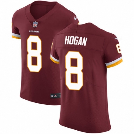 Men's Nike Washington Redskins 8 Kevin Hogan Burgundy Red Team Color Vapor Untouchable Elite Player NFL Jersey