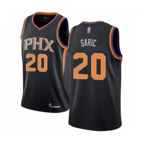 Men's Phoenix Suns 20 Dario Saric Authentic Black Basketball Jersey Statement Edition