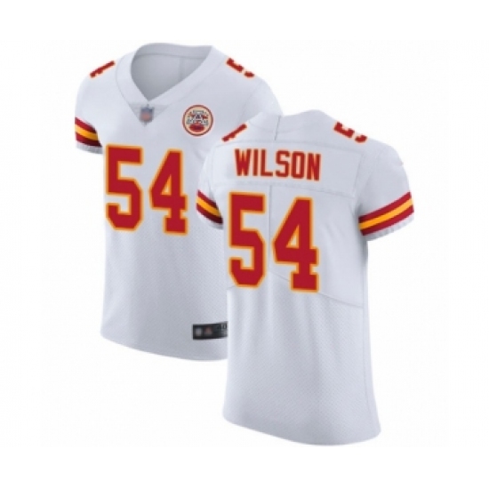 Men's Kansas City Chiefs 54 Damien Wilson White Vapor Untouchable Elite Player Football Jersey